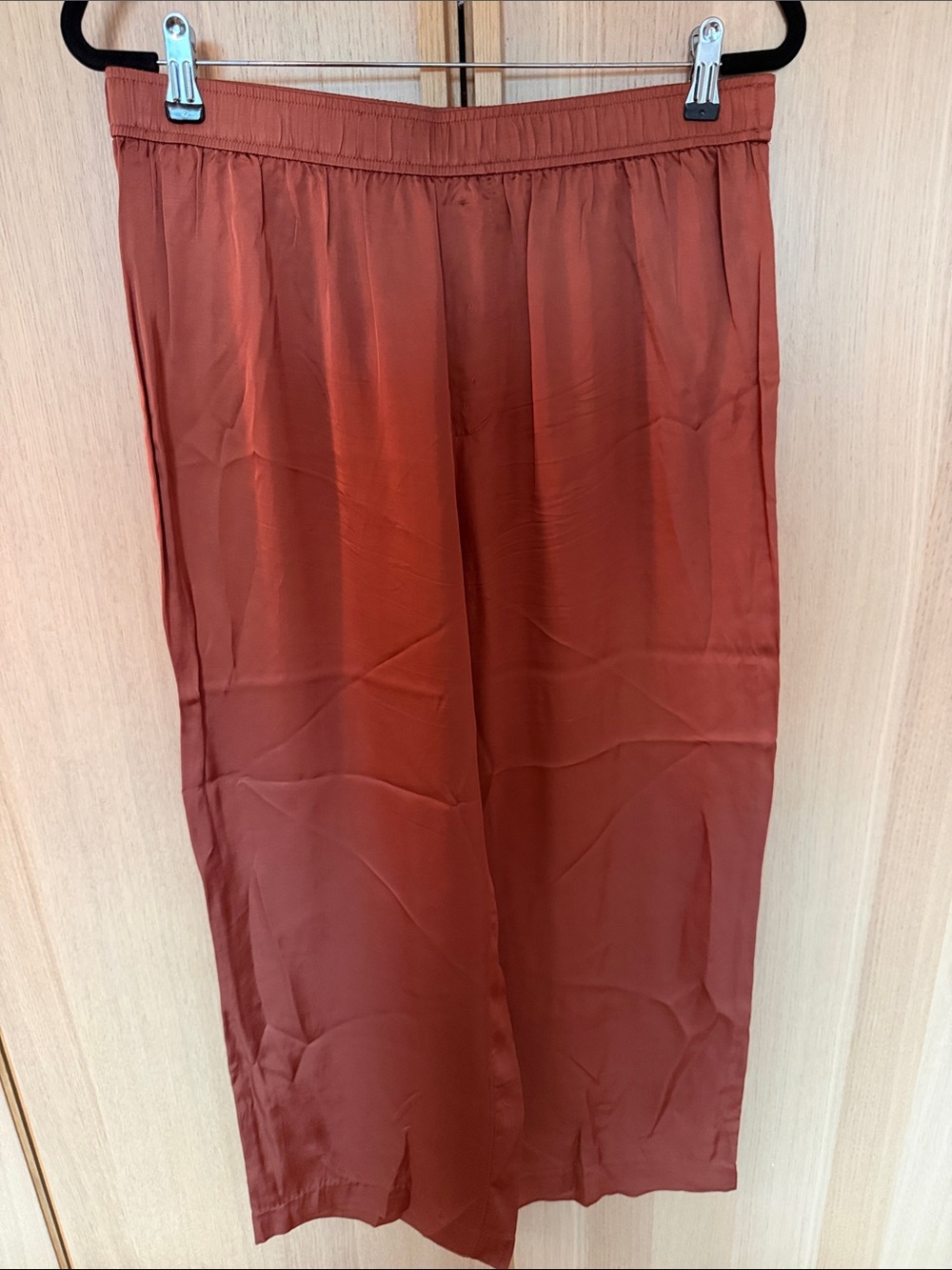 Women's Midi Slip Skirt — Rust